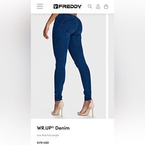 Never worn low rise full length Freddy jeans